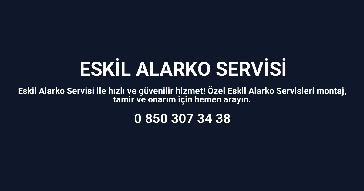 Eskil Alarko Servisi